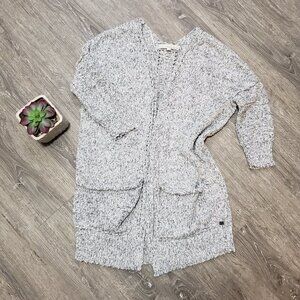 Monk & Lou * Open Knit Grey Crochet Cardigan * S